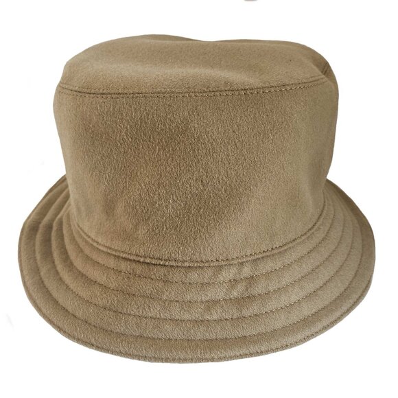 HERMES BEIGE HARPER H SELLIER CASHMERE BUCKET HAT (56) - Picture 2 of 12